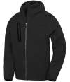 RS909 R909X Result Recycled Three Layer Printable Hooded Soft Shell Jacket Black/Black colour image